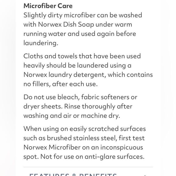 Norwex Kitchen Towel and Kitchen Cloth set of 2 Pomegranate NWT - Picture 7 of 9